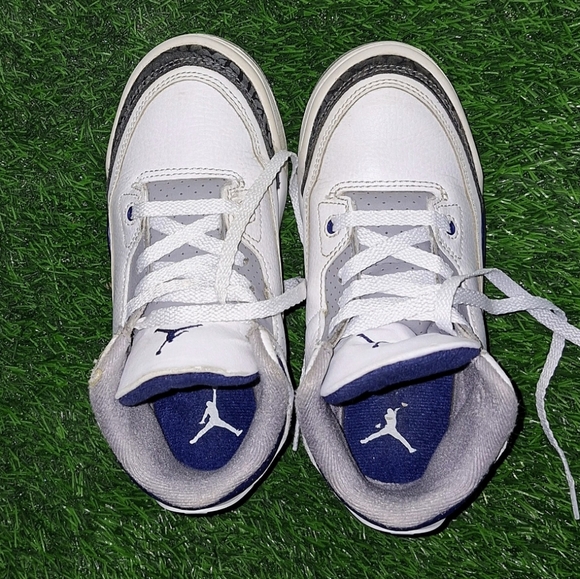 AIR JORDAN 3 RETRO PS "MIDNIGHT NAVY" 2024 (Kid's Size 12C) - Picture 14 of 16